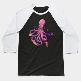 Multitasking Octopus Baseball T-Shirt